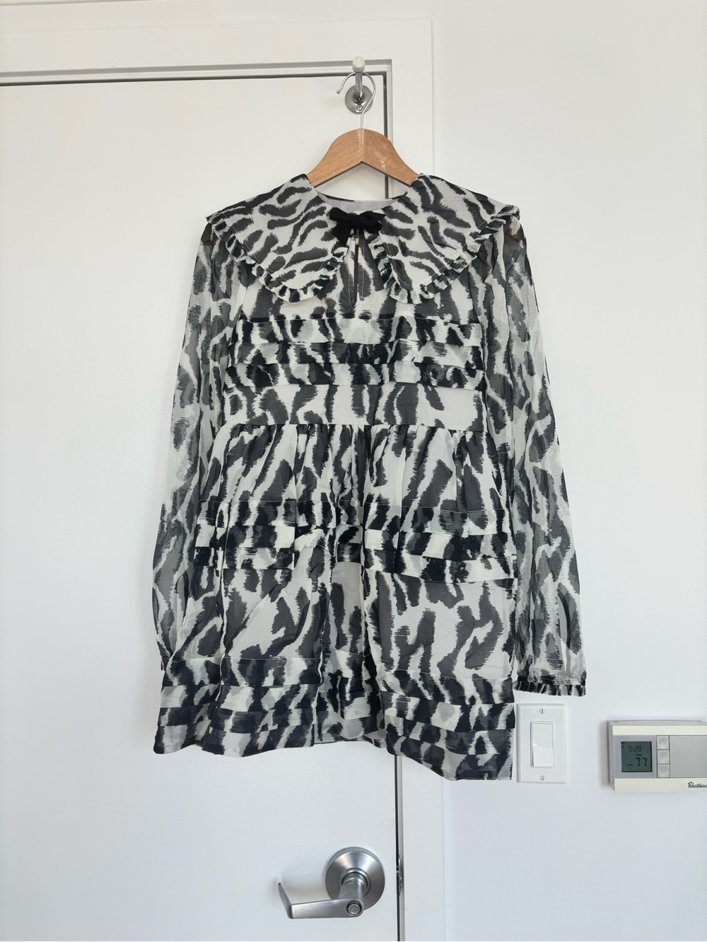 Maeve Anthropologie Tiered Ruffle Mini Dress | Size XS | Animal Print NWT
